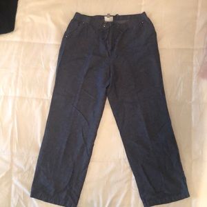 Wide-Leg Linen-Blend Pants for Women size 12